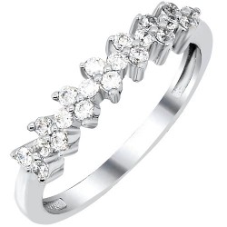 Λευκόχρυσο δαχτυλίδι Κ14 με ζιργκόν Λευκόχρυσο δαχτυλίδι Κ14 με ζιργκόν